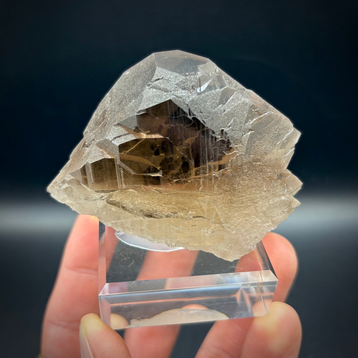 Smoky Quartz Gwindel - Telefre Basin, Mont Blanc-Chamonix France 7.7 cm NEW 2025