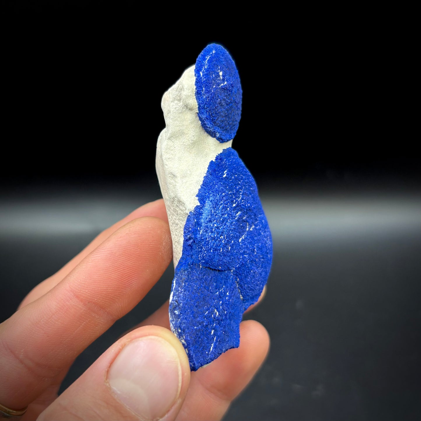 Azurite “Sun” on Kaolinite matrix  8.1 cm - Australia