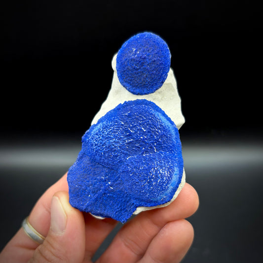 Azurite “Sun” on Kaolinite matrix  8.1 cm - Australia